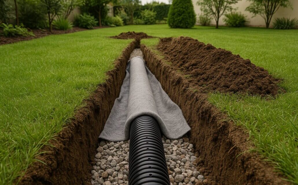 Drenaje gradini Ilfov 1 20250612 1137 Professional Garden Drainage Installation simple compose 01jxhmfj5gfgtrsejn274ne7b7